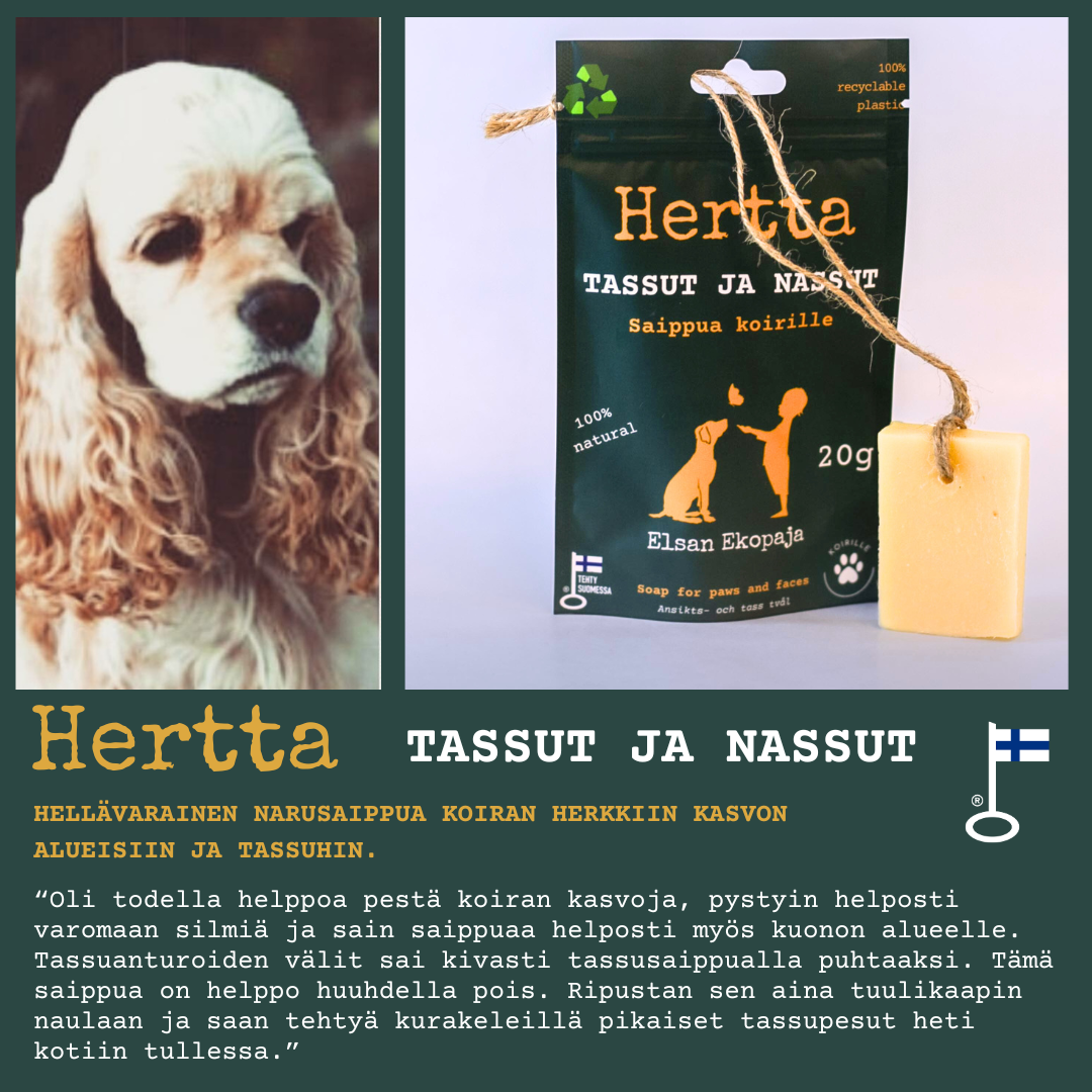 Hertta tassut- ja nassut saippua 20g 8,90€