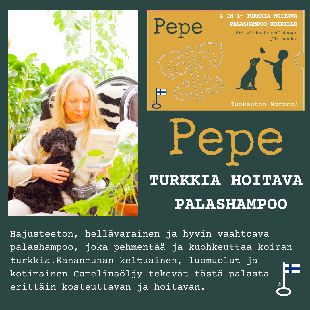 Pepe- koiran turkkia hoitava palashampoo 16,90€