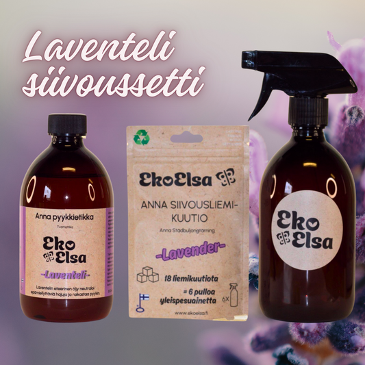 Siivoussetti laventeli 25,75€ (ovh 30,30€)