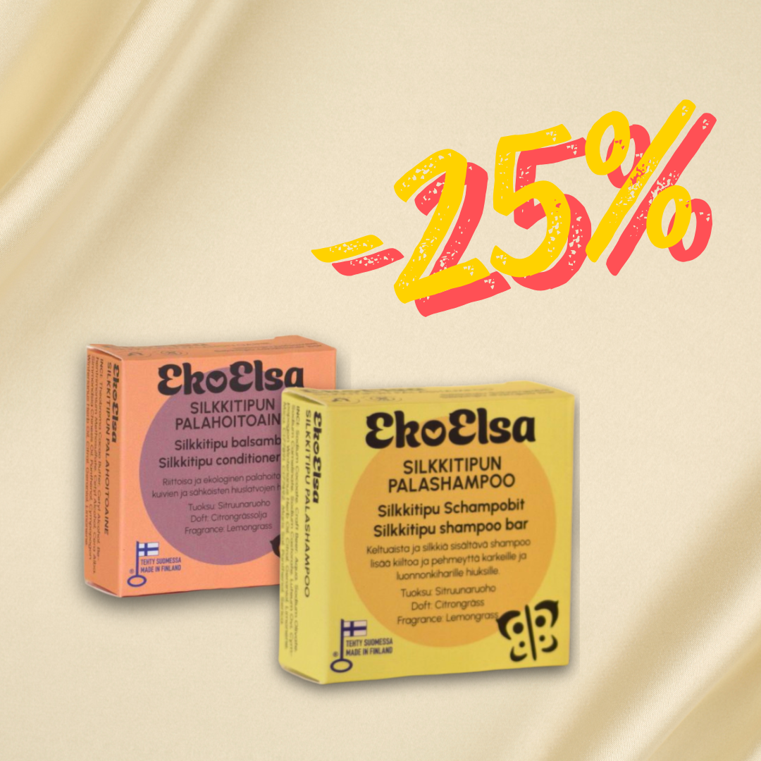 Silkkitipun palashampoo ja Silkkitipun palahoitoaine  26,85€ (35,80)