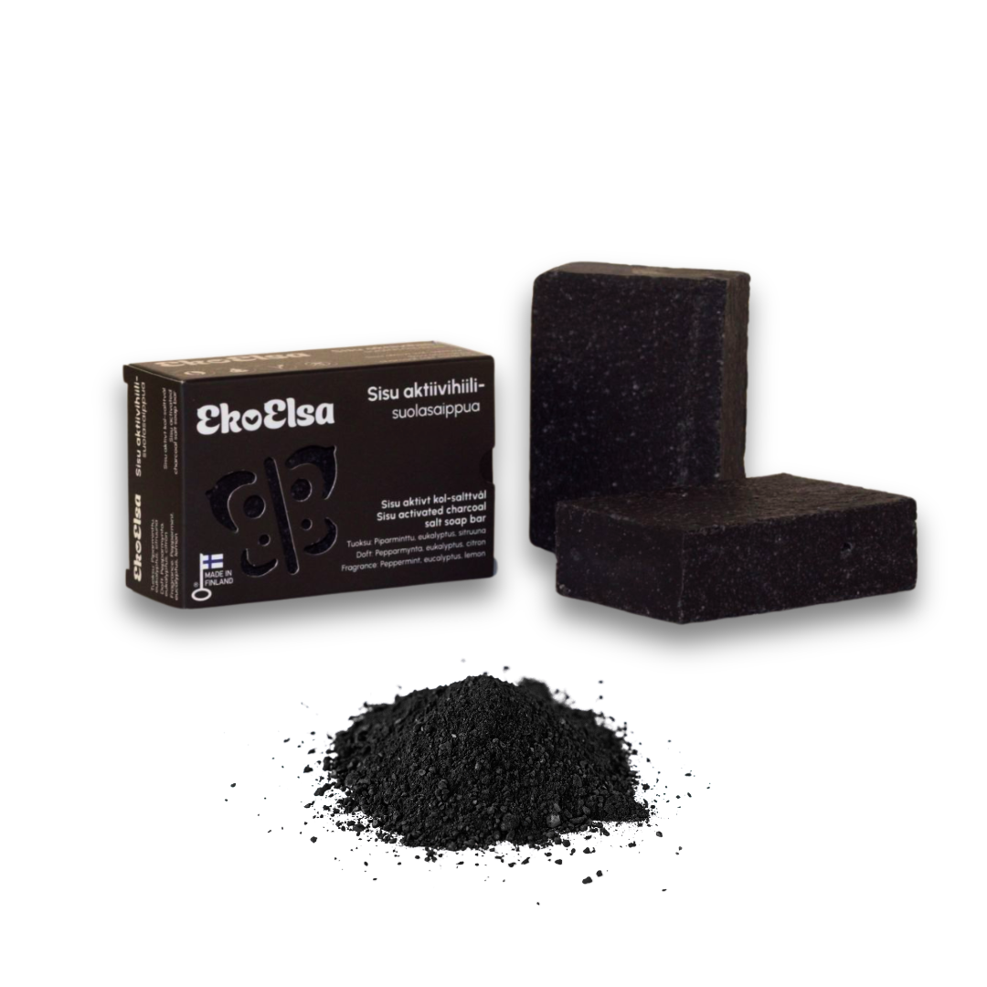 Sisu-aktiivihiili-suolasaippua 16,90€